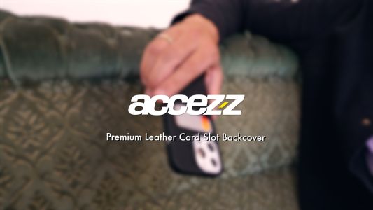 Accezz Premium Leather Card Slot Backcover iPhone 14 - Zwart