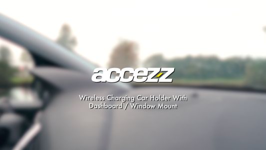 Accezz Telefoonhouder auto - Draadloze oplader - Dashboard en voorruit - Zwart