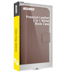 Accezz Premium Leather 2 in 1 Wallet Bookcase iPhone 15 - Bruin