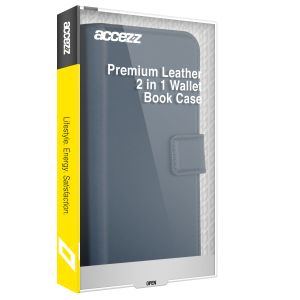 Accezz Premium Leather 2 in 1 Wallet Bookcase iPhone 12 (Pro) - Donkerblauw
