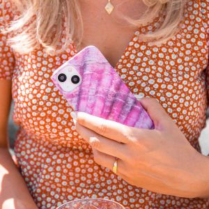 Selencia Aurora Fashion Backcover iPhone 14 Pro Max - Duurzaam hoesje - 100% gerecycled - Ocean Shell Purple