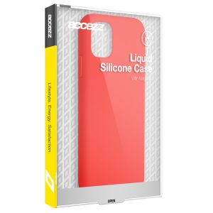 Accezz Liquid Silicone Backcover met MagSafe iPhone 14 - Rood