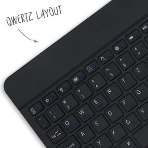Accezz QWERTZ Bluetooth Keyboard Bookcase iPad 6 (2018) 9.7 inch / iPad 5 (2017) 9.7 inch /Air 2 (2014) / Air 1 (2013)