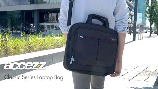 Accezz Classic Series Laptop Bag - Laptoptas 15-15.6 inch - Geschikt voor laptops tot 15.6 inch - Zwart