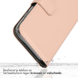 Selencia Echt Lederen Bookcase Samsung Galaxy S21 FE - Roze