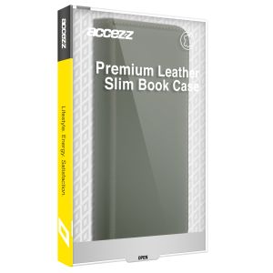 Accezz Premium Leather Slim Bookcase Samsung Galaxy A53 - Groen