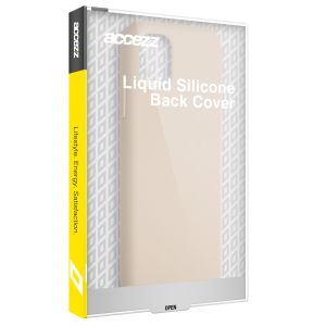 Accezz Liquid Silicone Backcover iPhone 15 Pro - Stone