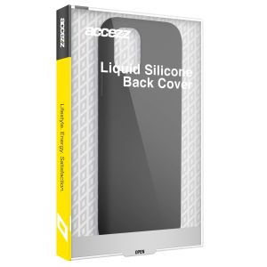 Accezz Liquid Silicone Backcover iPhone 14 Pro Max - Zwart