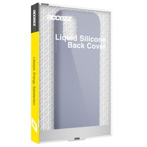 Accezz Liquid Silicone Backcover met MagSafe iPhone 15 - Lavender Grey