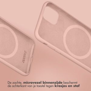 Accezz Liquid Silicone Backcover met MagSafe iPhone 12 Mini - Roze