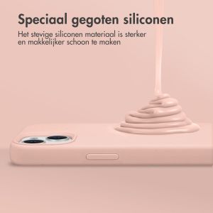 Accezz Liquid Silicone Backcover met MagSafe iPhone 15 Pro - Roze