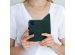 Selencia Echt Lederen Bookcase Samsung Galaxy A40 - Groen