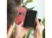 Selencia Echt Lederen Bookcase Samsung Galaxy S20 Ultra - Rood