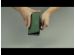 Selencia Echt Lederen Bookcase Samsung Galaxy A40 - Groen