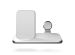 Zens Draadloos oplaadstation 4-in-1 - Aluminium Serie - Draadloze stand + Apple Watch - Wit