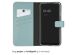 Selencia Echt Lederen Bookcase Samsung Galaxy A34 (5G) - Air Blue