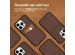 Accezz Premium Leather Card Slot Backcover iPhone 13 Pro - Bruin