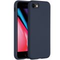 Accezz Liquid Silicone Backcover iPhone SE (2022 / 2020) / 8 / 7 - Blauw