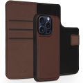 Accezz Premium Leather 2 in 1 Wallet Bookcase iPhone 15 Pro - Bruin