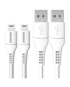 Accezz 2 pack Lightning naar USB kabel - MFi certificering - 1 meter - Wit